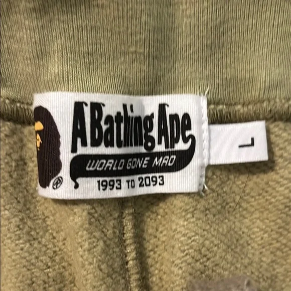 Bape Camo Shark Face Athletic Shorts - Green and Black - Picture 2 of 2